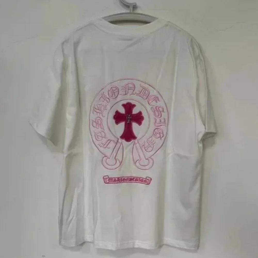 Chrome Hearts | Shirts | White Chrome Hearts Pink Logo Tshirt